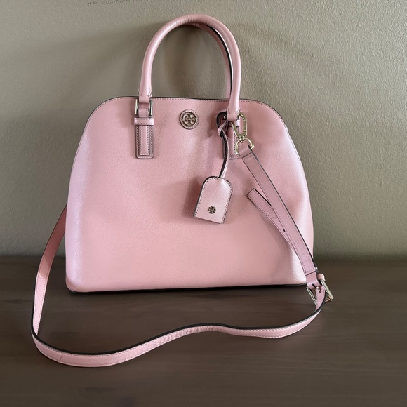 Tory Burch Robinson Open Dome Large Satchel in Pink - Picture 7 of 7